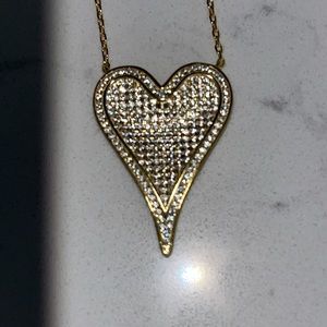 925A Gold Plated Heart Necklace New